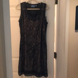 Simply Vera by Vera Wang lace blue black dress